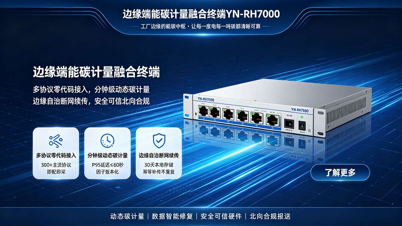 边缘端能碳计量融合终端YN-RH7000